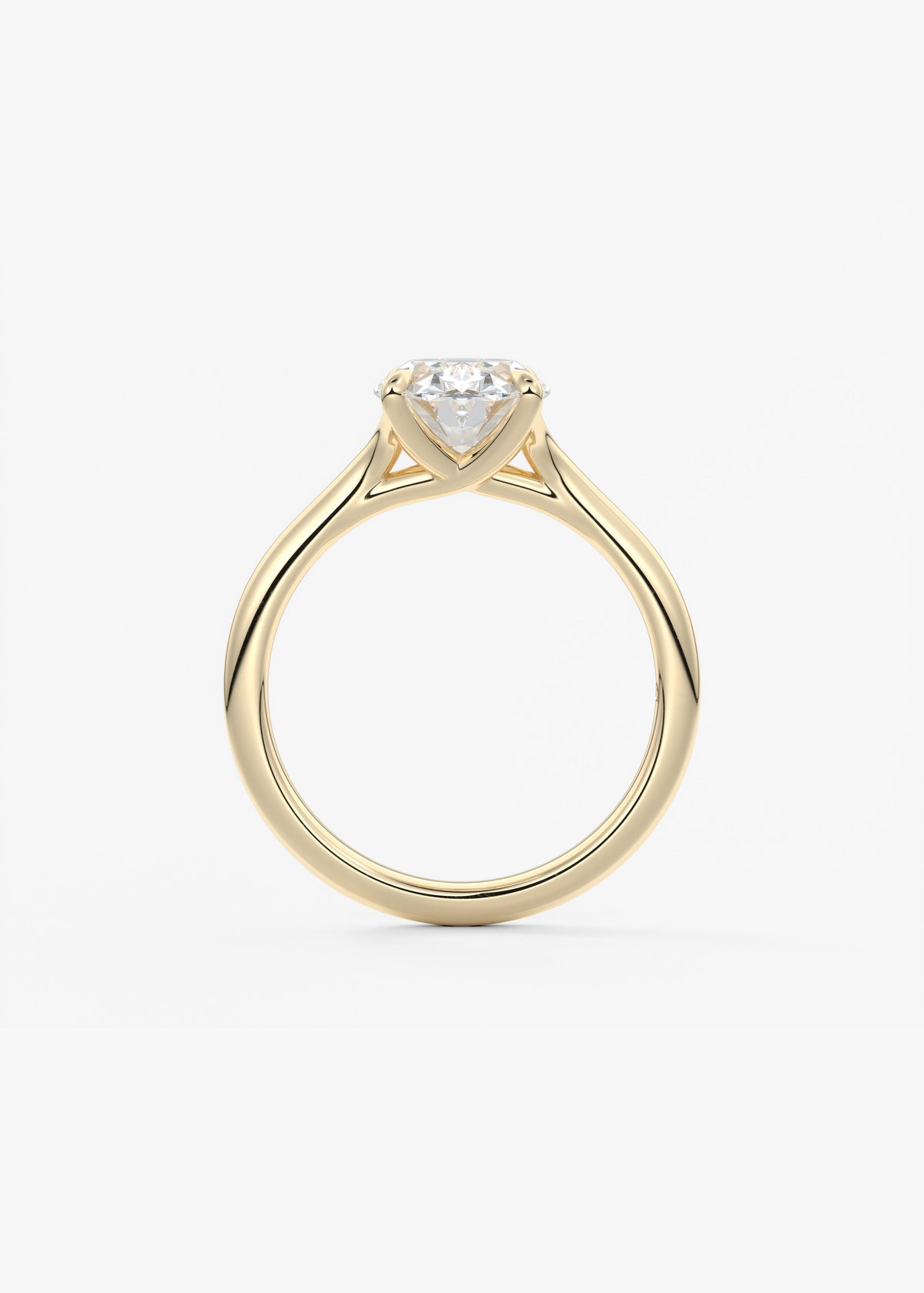 Oval Split Shank Lab Grown Diamond Engagement Ring