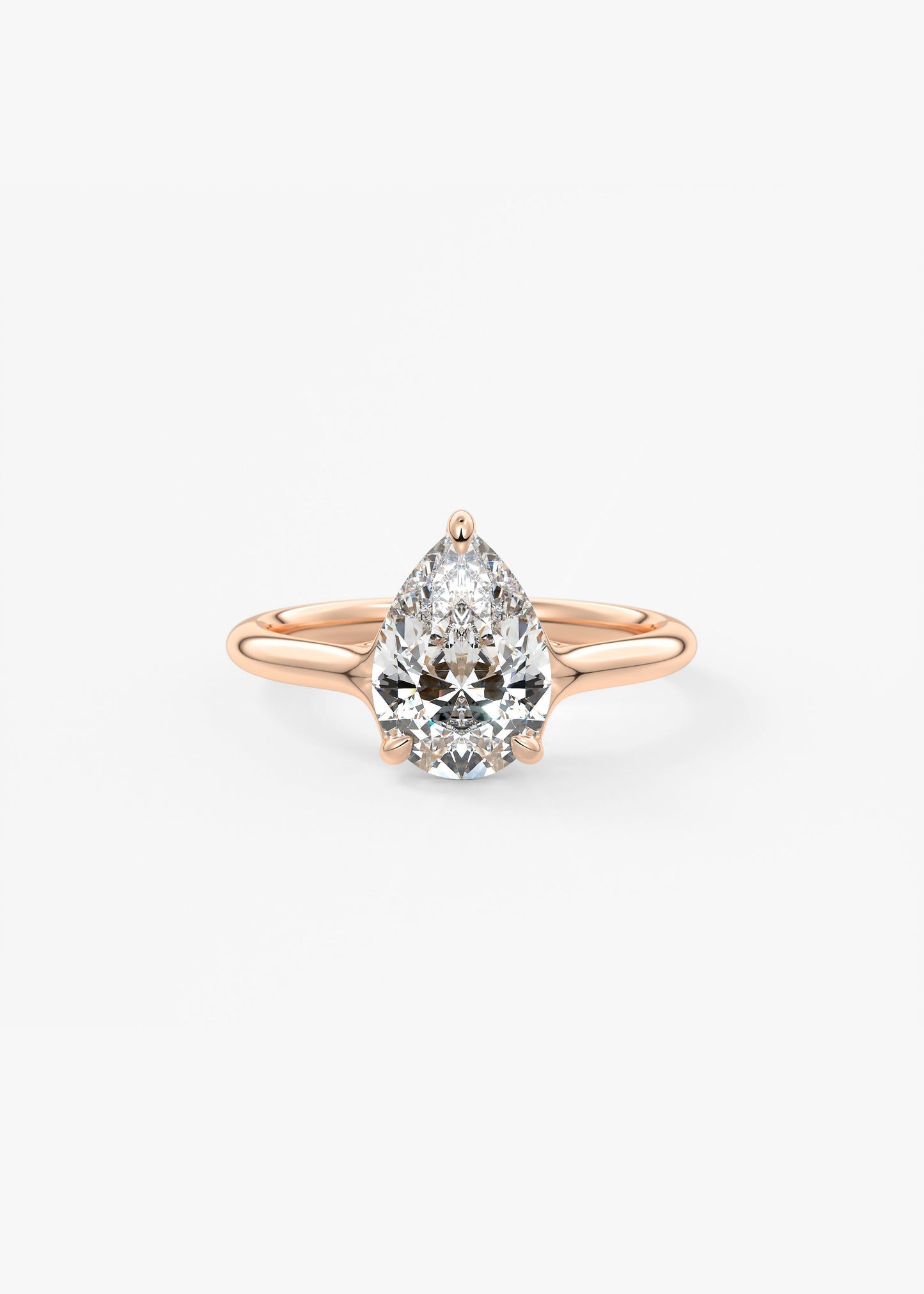 Pear Split Shank Lab Grown Diamond Engagement Ring