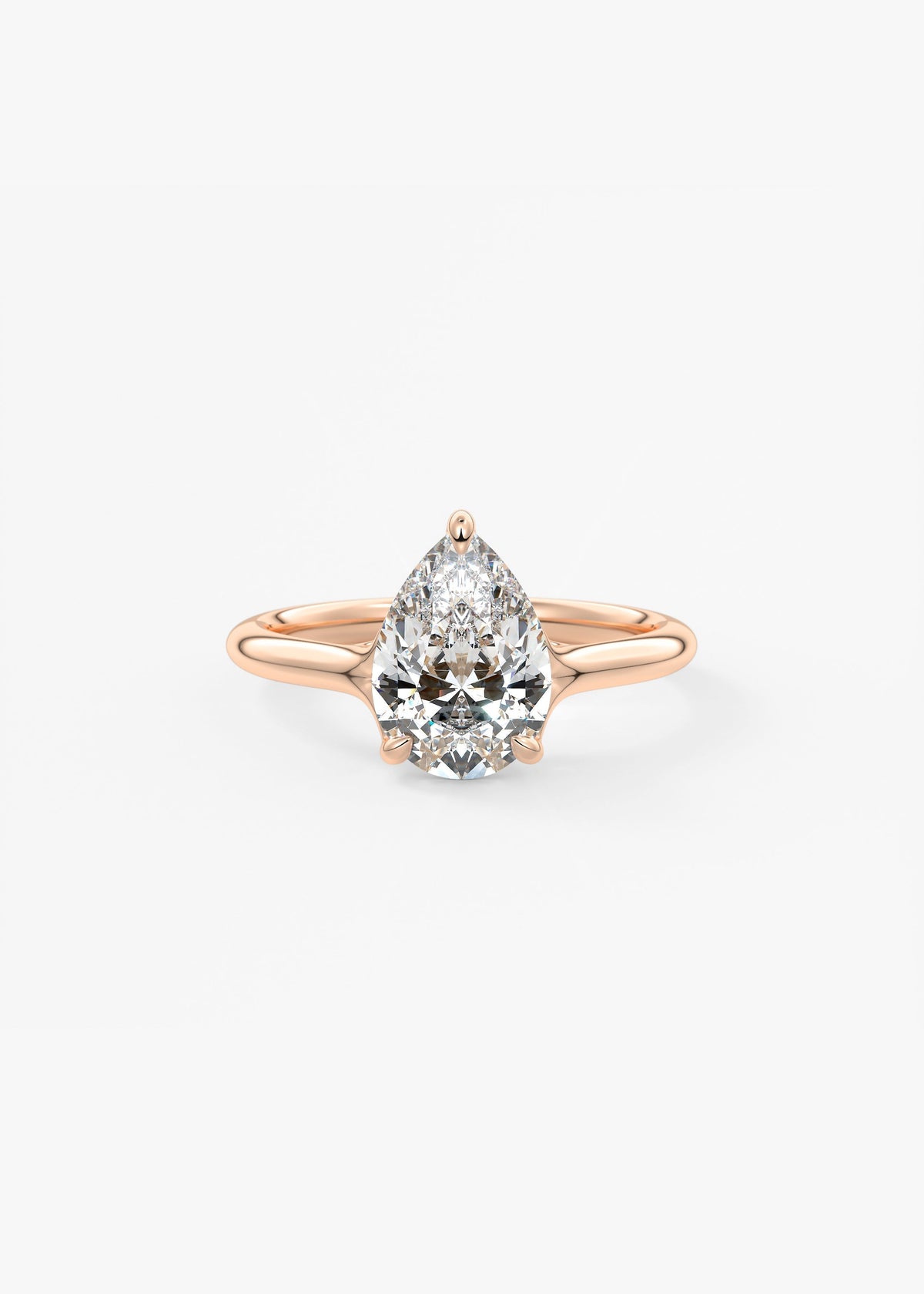Pear Split Shank Lab Grown Diamond Engagement Ring