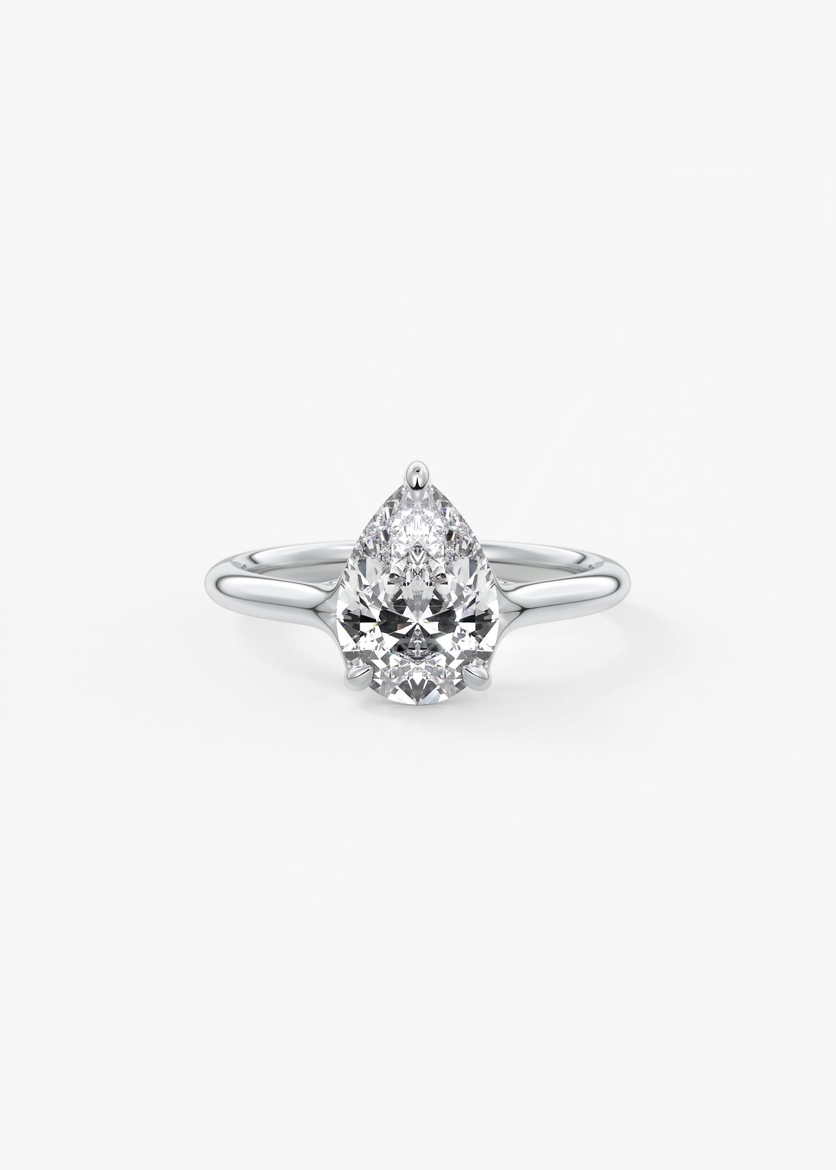 Pear Split Shank Lab Grown Diamond Engagement Ring