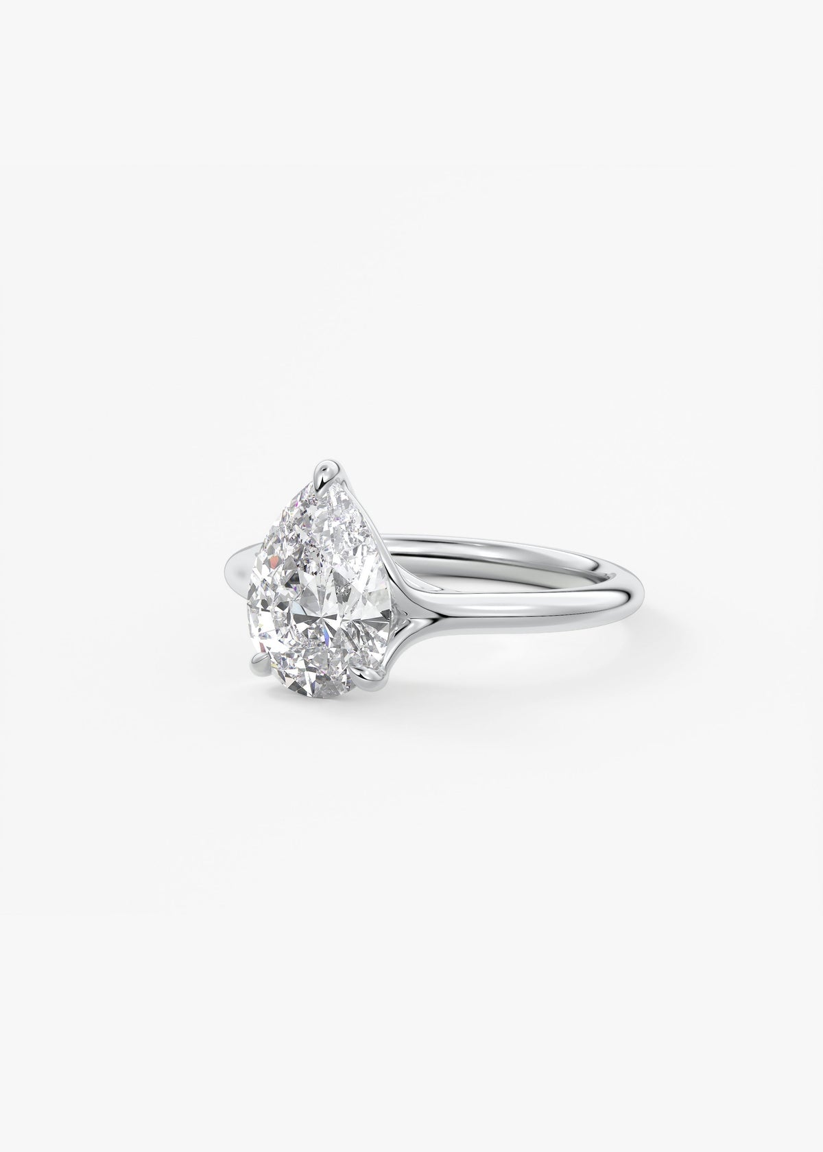 Pear Split Shank Lab Grown Diamond Engagement Ring
