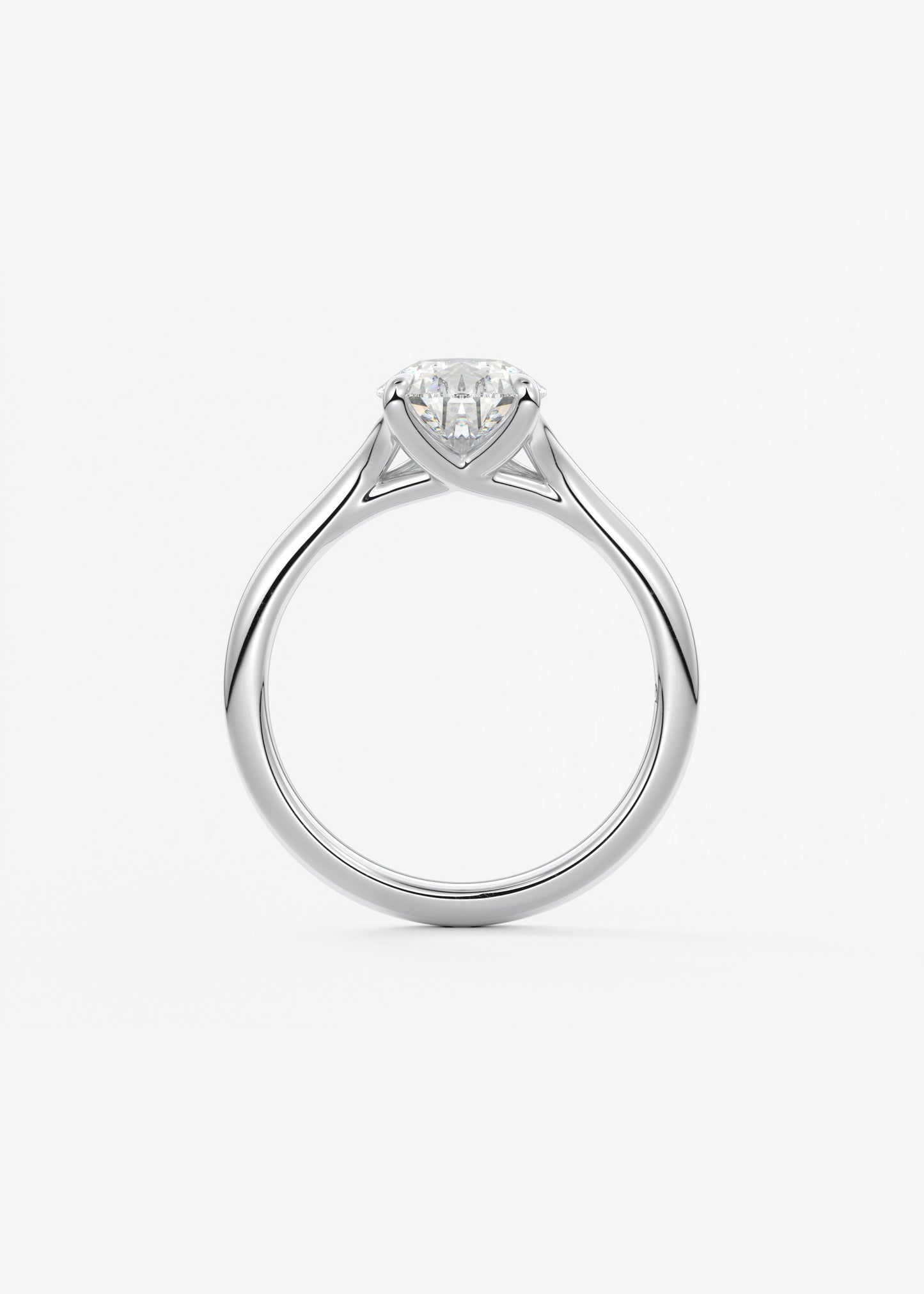 Pear Split Shank Lab Grown Diamond Engagement Ring
