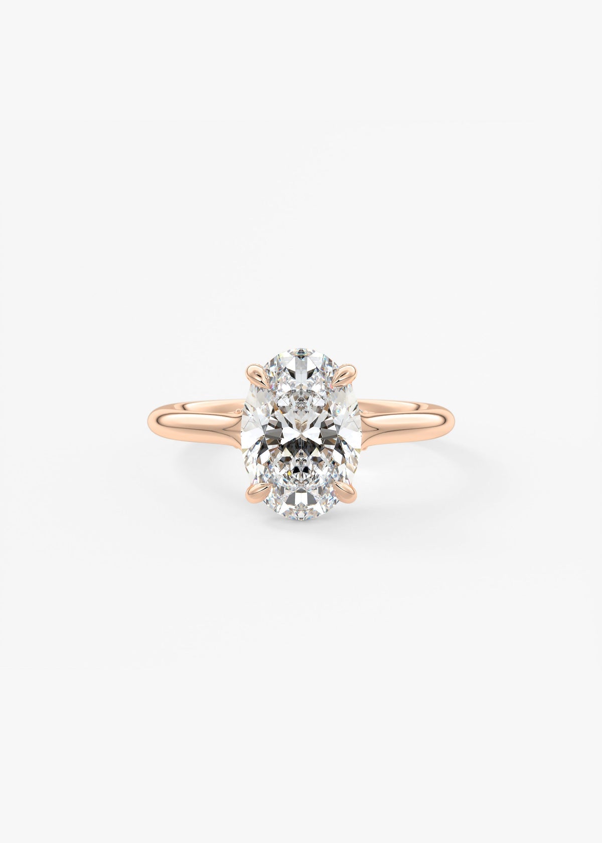 Oval Hidden Halo Lab Grown Diamond Engagement Ring