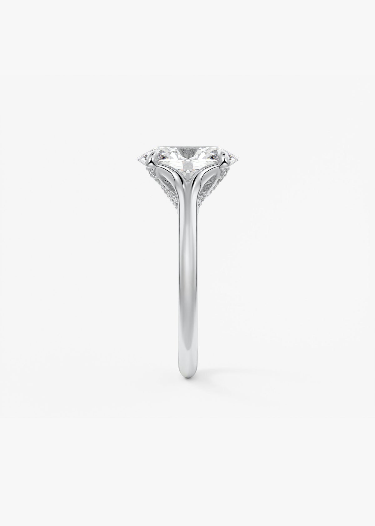 Oval Hidden Halo Lab Grown Diamond Engagement Ring