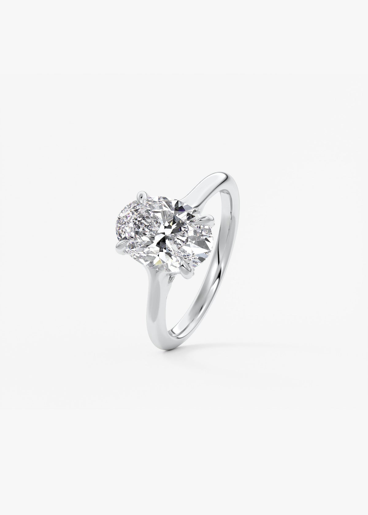Oval Hidden Halo Lab Grown Diamond Engagement Ring