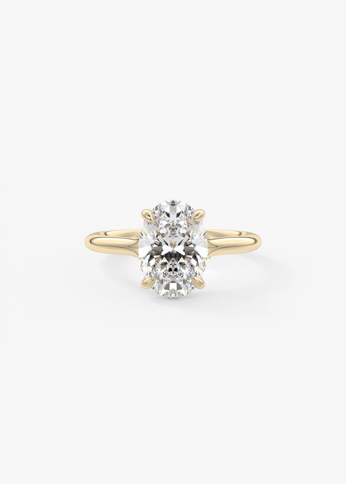 Oval Hidden Halo Lab Grown Diamond Engagement Ring