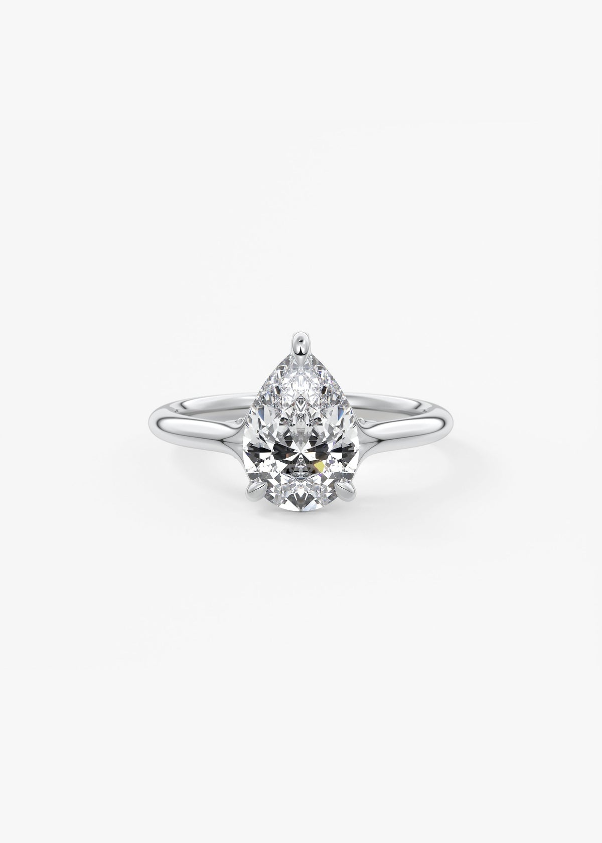 Pear Hidden Halo Lab Grown Diamond Engagement Ring