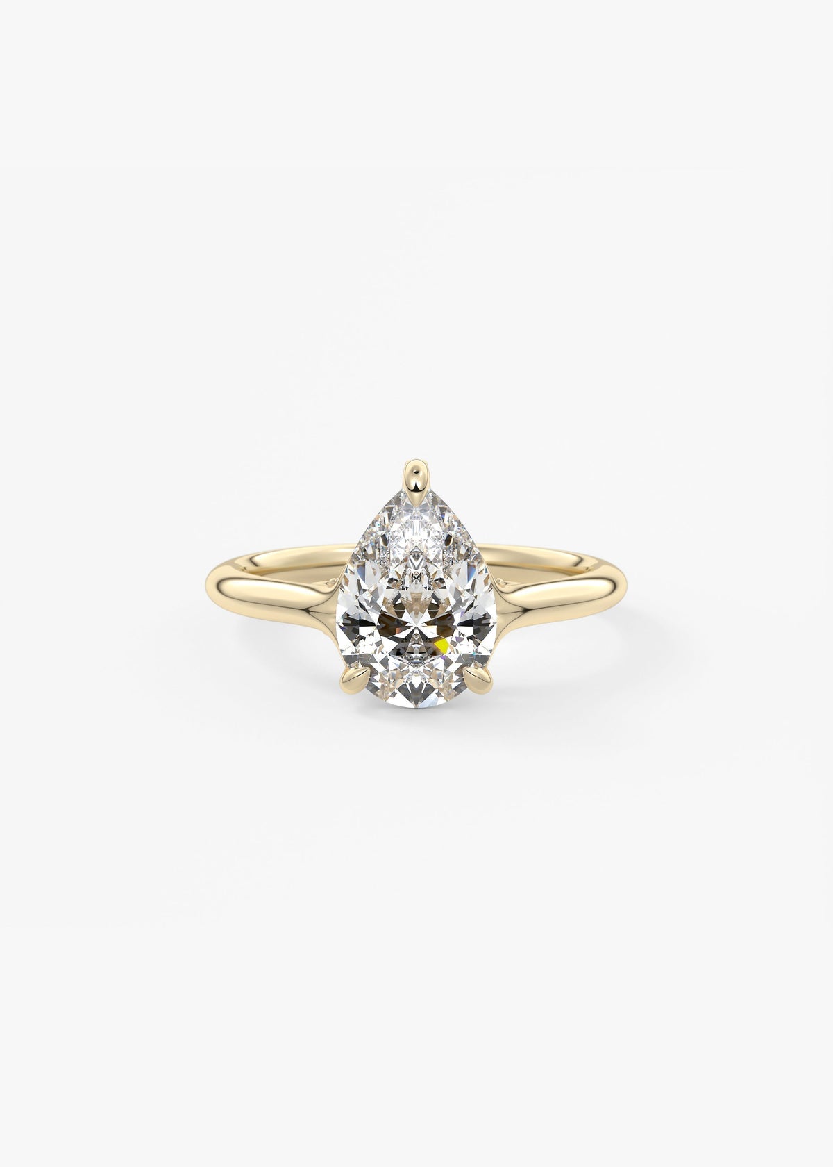 Pear Hidden Halo Lab Grown Diamond Engagement Ring