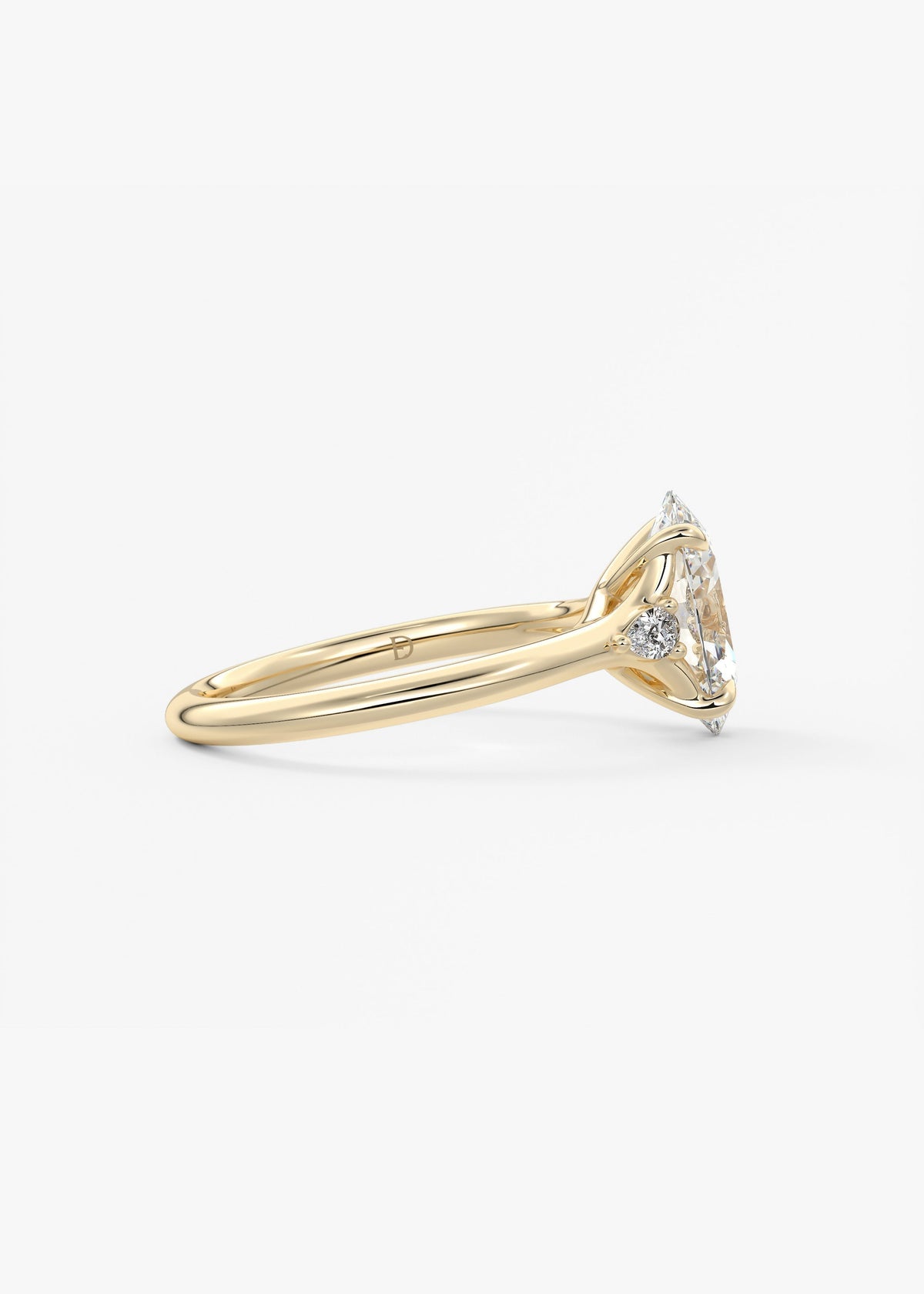 Oval Three Stone Lab Grown Diamond Engagement Ring