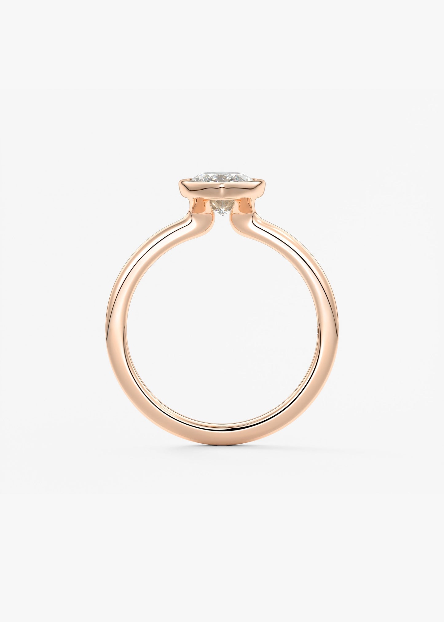 Marquise Bezel Lab Grown Diamond Engagement Ring