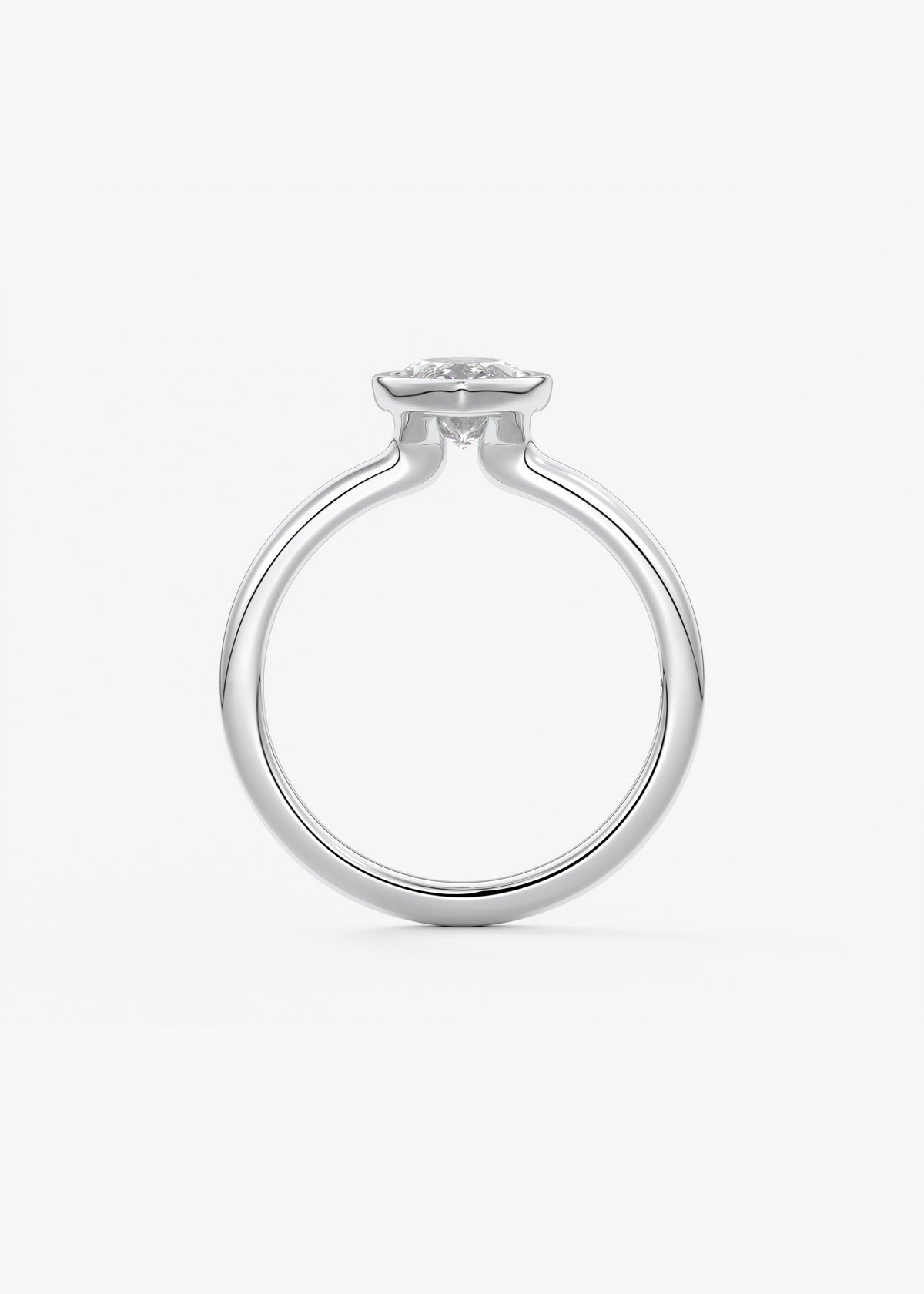 Marquise Bezel Lab Grown Diamond Engagement Ring