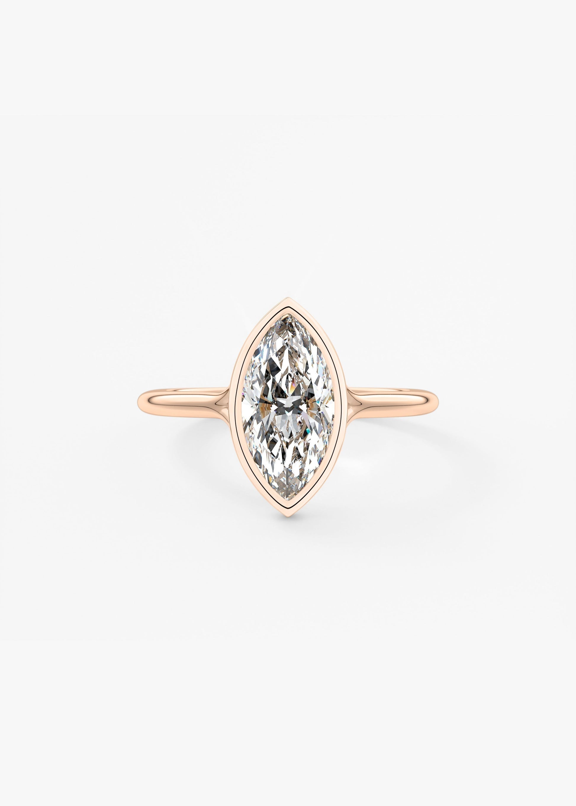 Marquise Split Shank Lab Grown Diamond Engagement Ring