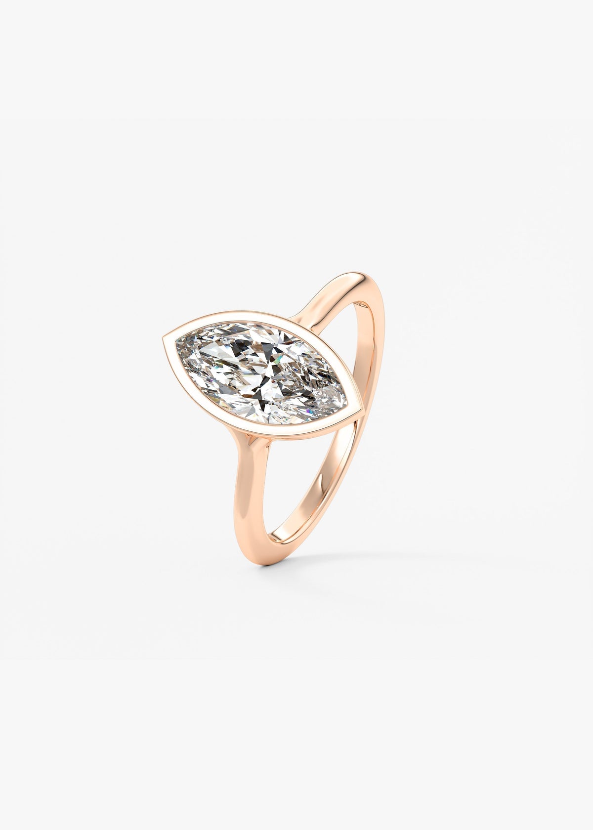 Marquise Split Shank Lab Grown Diamond Engagement Ring