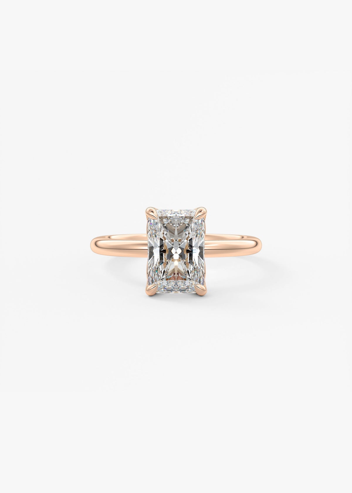 Radiant Solitaire Lab Grown Diamond Engagement Ring