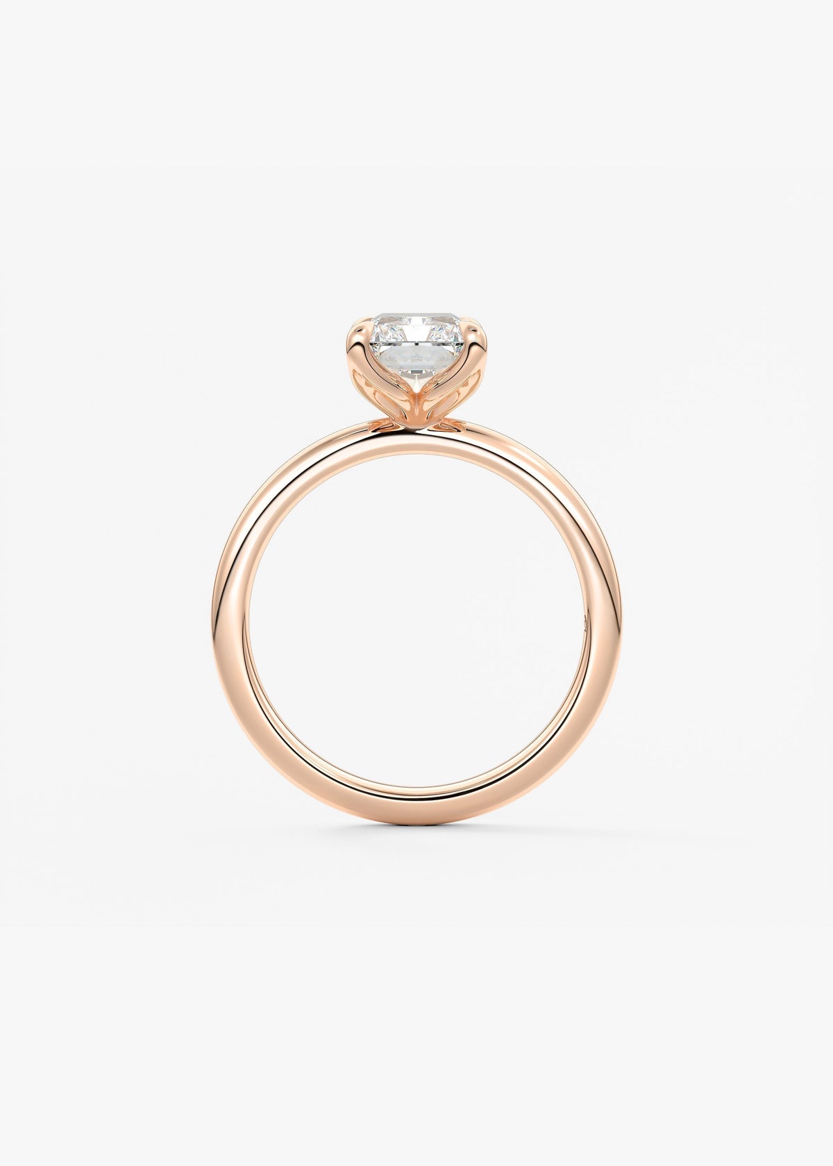 Radiant Solitaire Lab Grown Diamond Engagement Ring