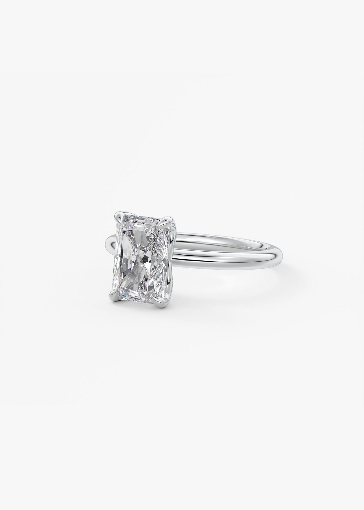 Radiant Solitaire Lab Grown Diamond Engagement Ring