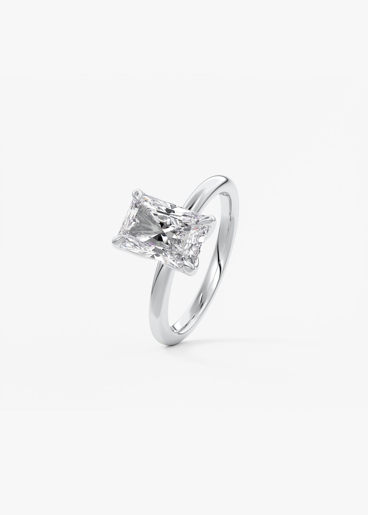 Radiant Solitaire Lab Grown Diamond Engagement Ring