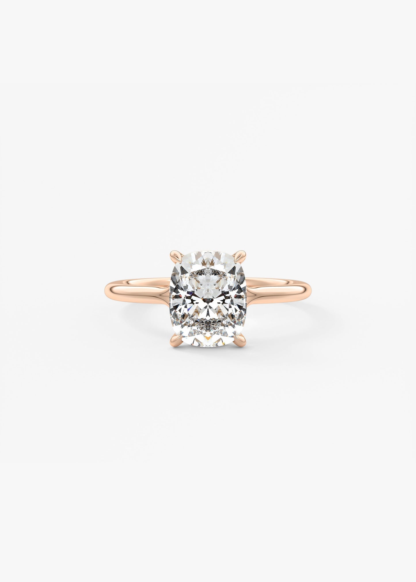 Elongated Cushion Split Shank Lab Grown Diamond Engagement Ring