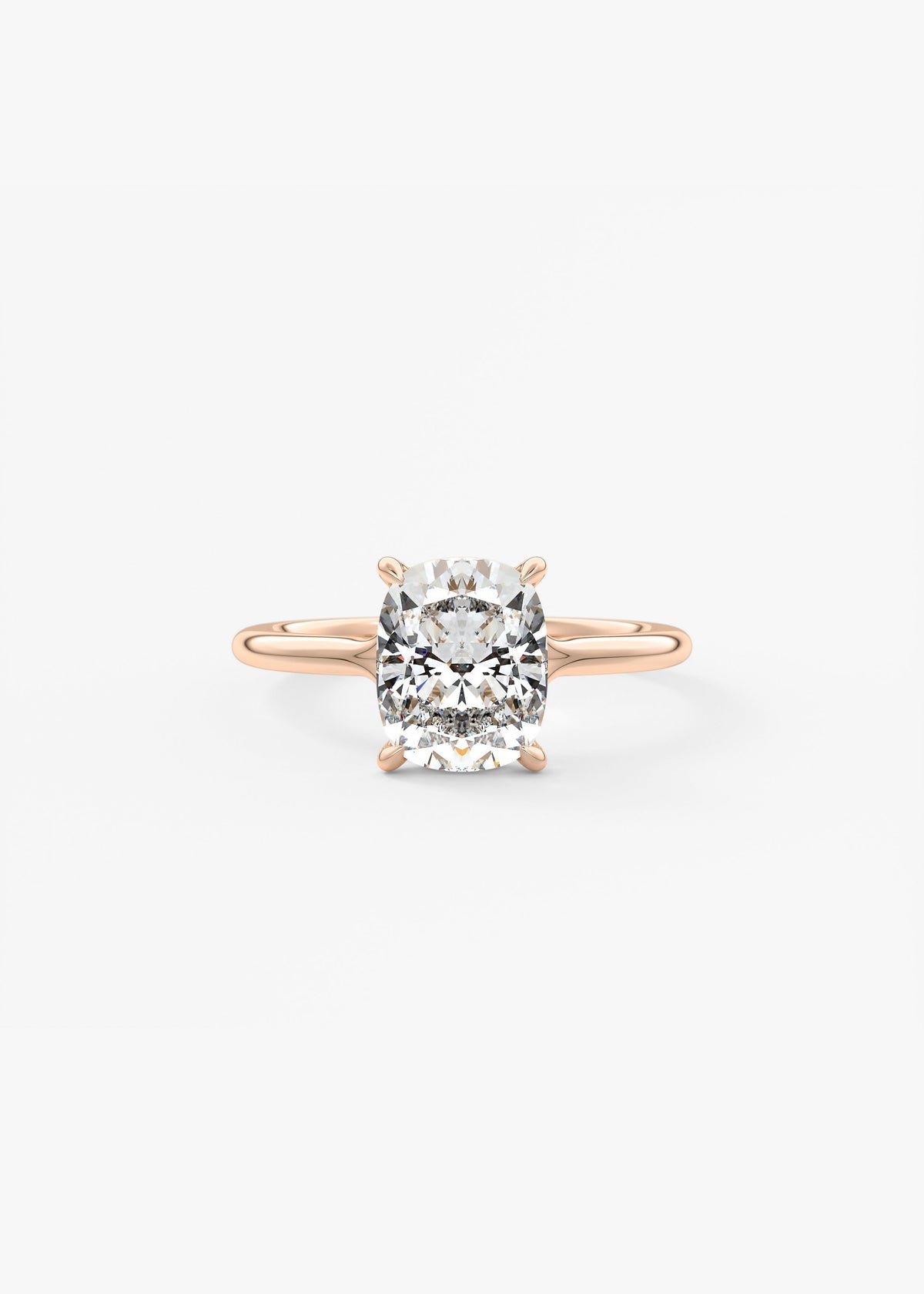 Elongated Cushion Split Shank Lab Grown Diamond Engagement Ring