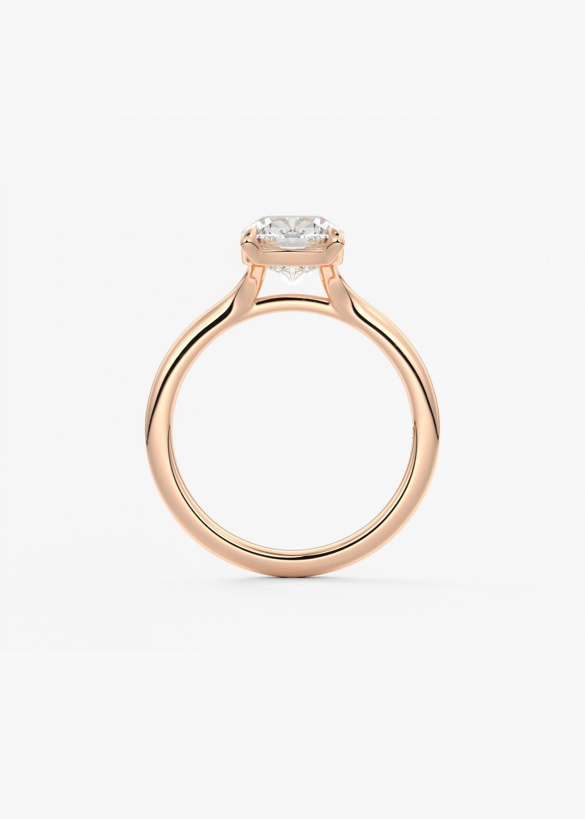Elongated Cushion Split Shank Lab Grown Diamond Engagement Ring