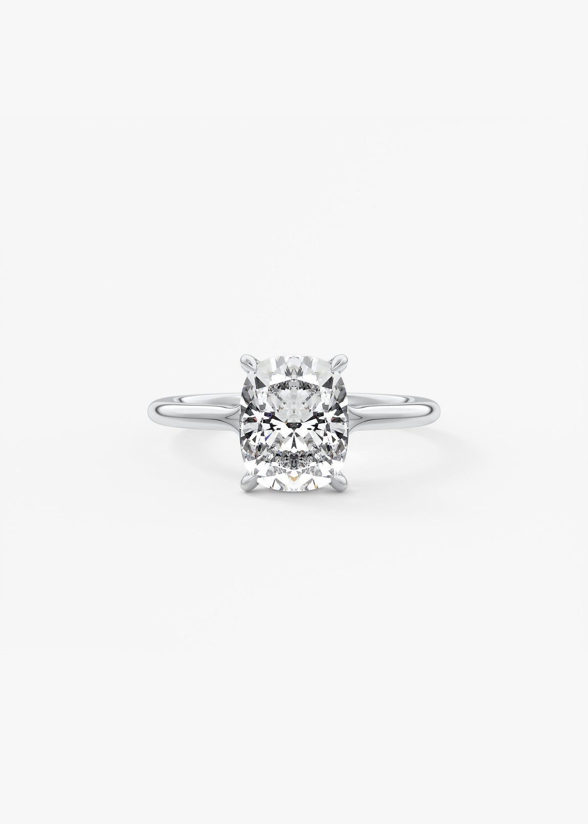 Elongated Cushion Split Shank Lab Grown Diamond Engagement Ring