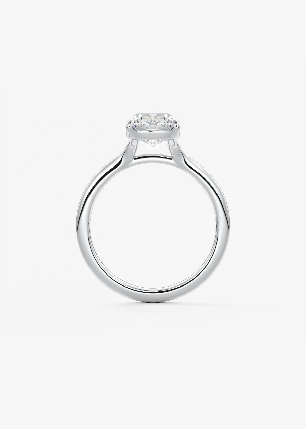 Elongated Cushion Split Shank Lab Grown Diamond Engagement Ring