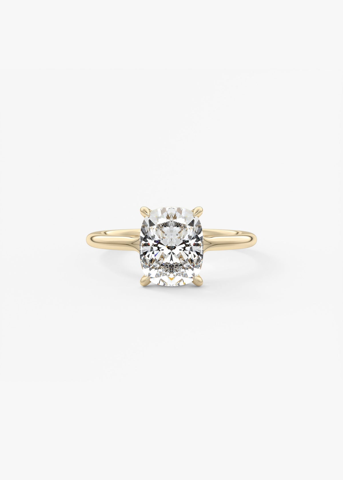 Elongated Cushion Split Shank Lab Grown Diamond Engagement Ring