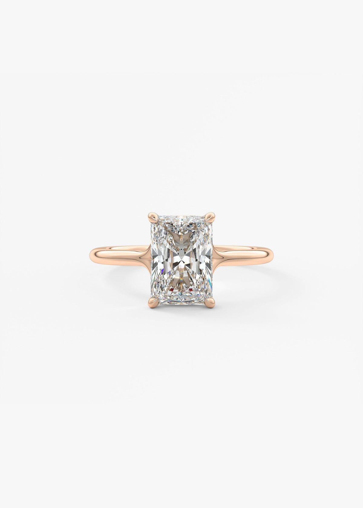 Radiant Split Shank Lab Grown Diamond Engagement Ring