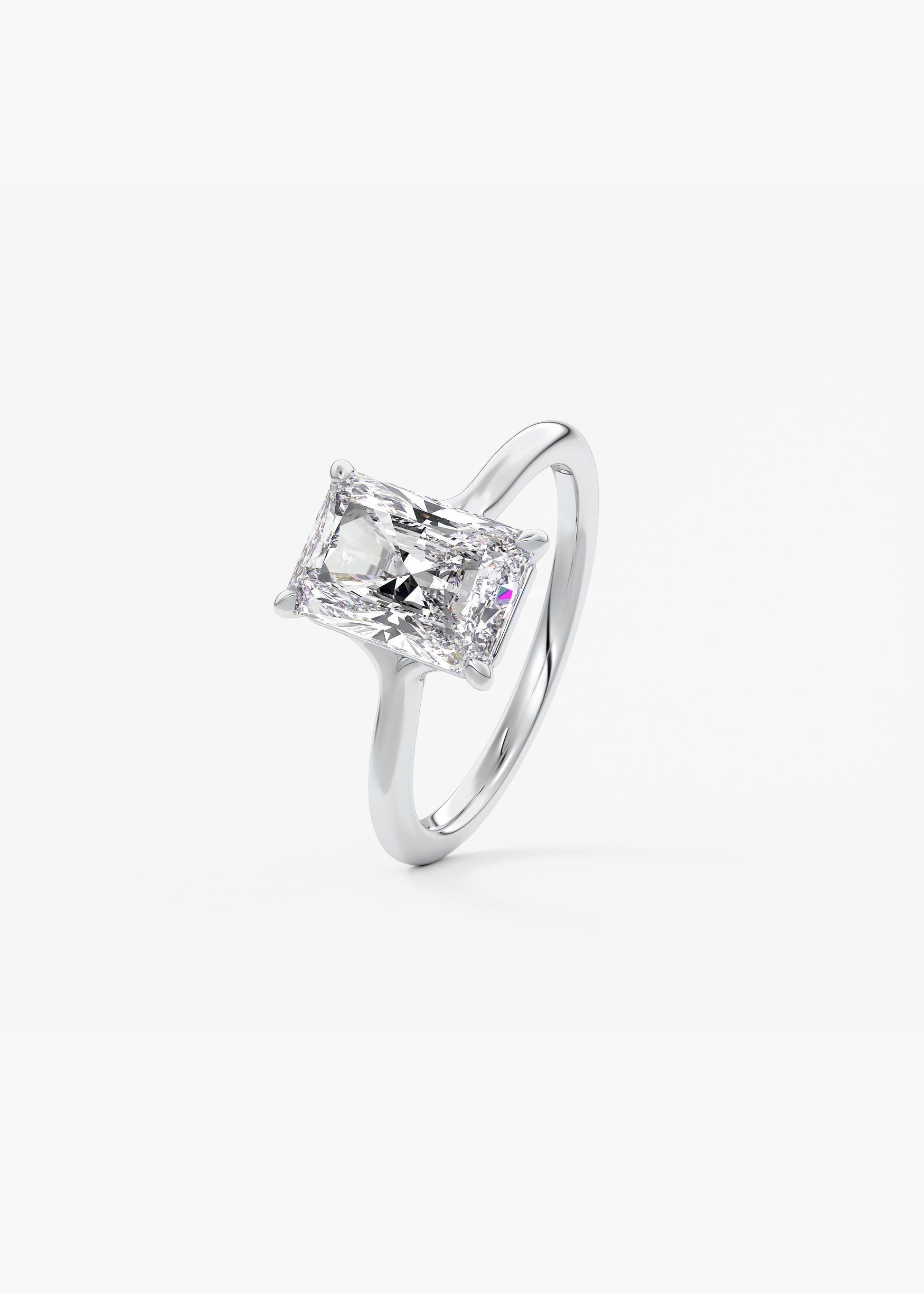 Radiant Split Shank Lab Grown Diamond Engagement Ring