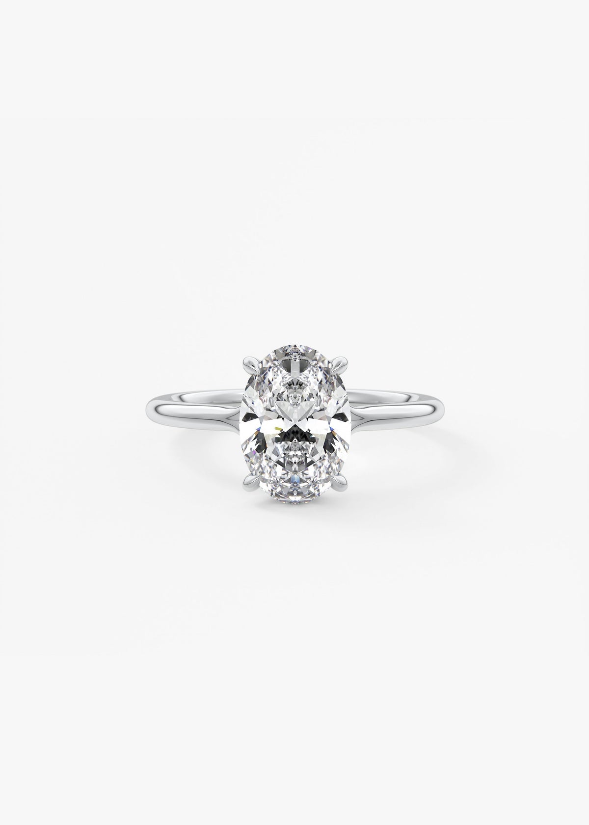 Oval Split Shank Lab Grown Diamond Engagement Ring