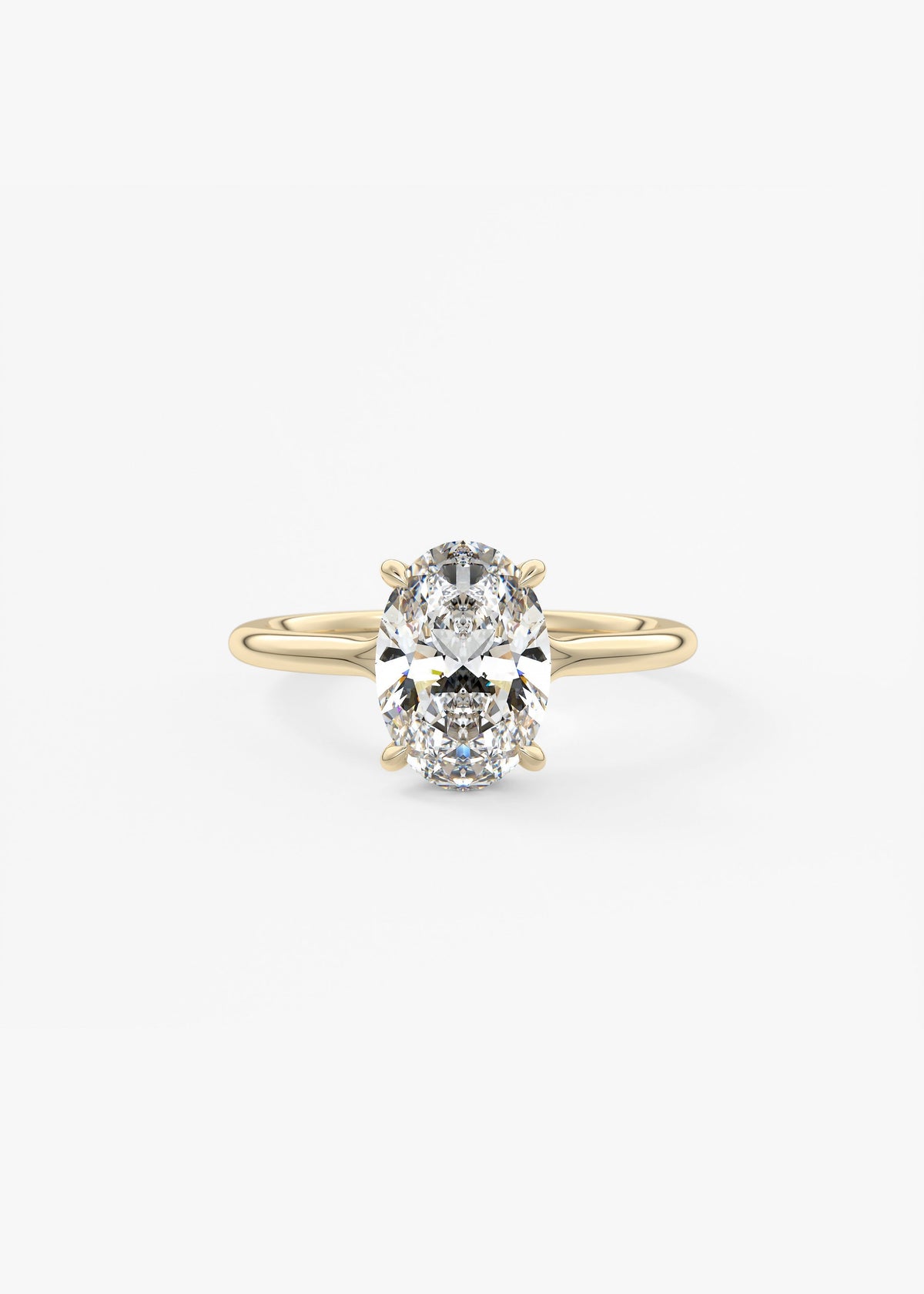 Oval Split Shank Lab Grown Diamond Engagement Ring