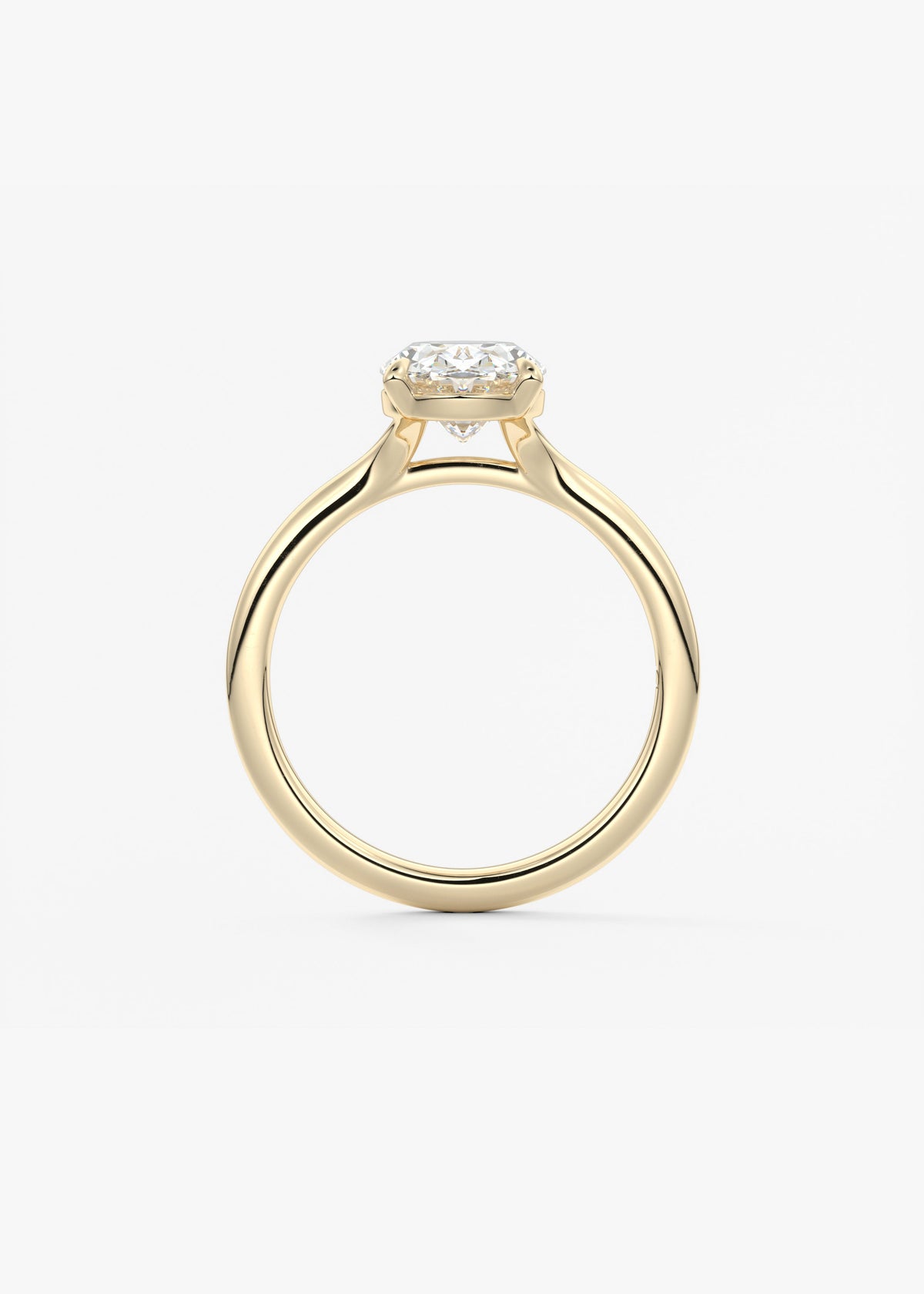 Oval Split Shank Lab Grown Diamond Engagement Ring