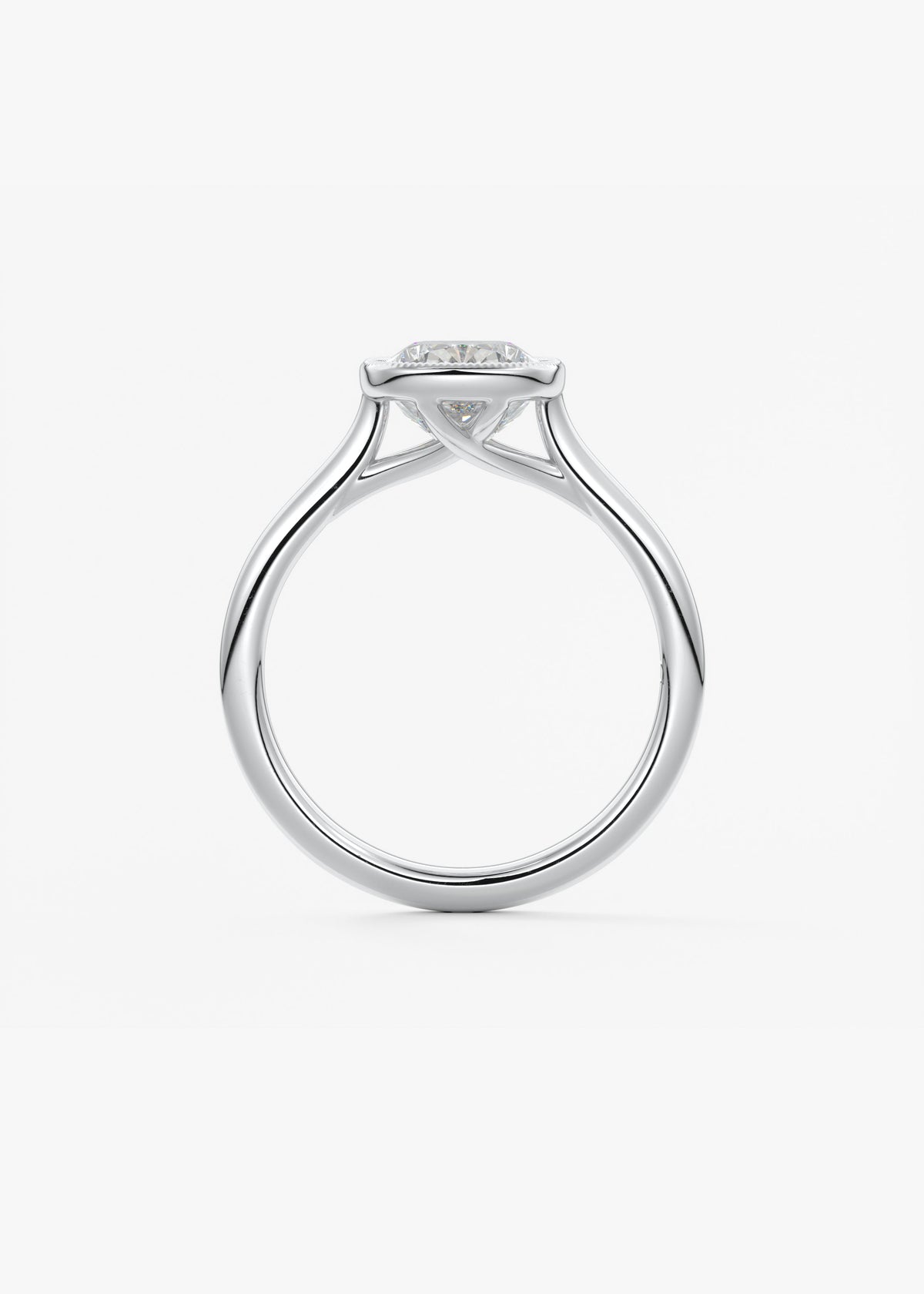 Elongated Cushion Milgrain Bezel Lab Grown Diamond Engagement Ring
