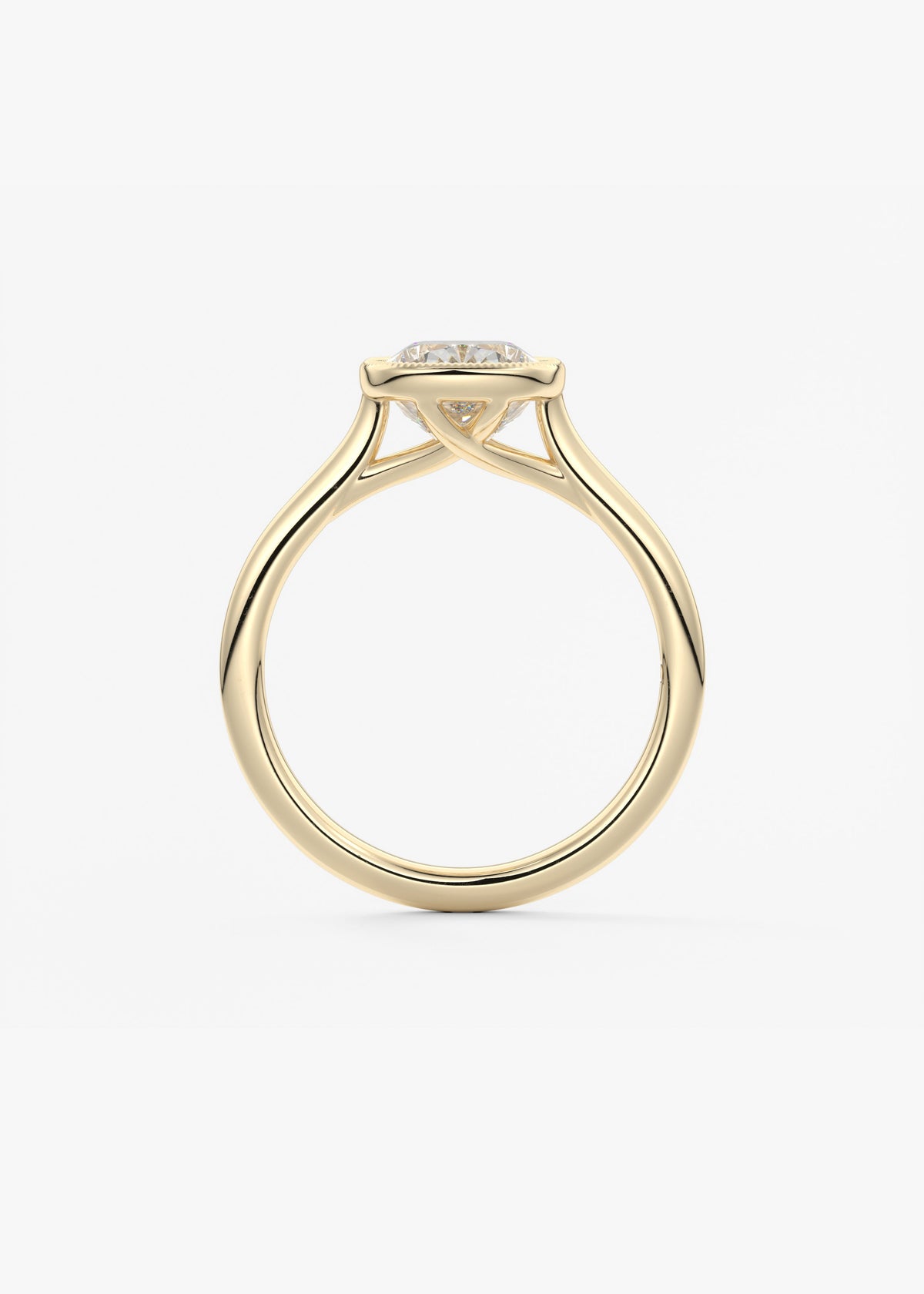 Elongated Cushion Milgrain Bezel Lab Grown Diamond Engagement Ring