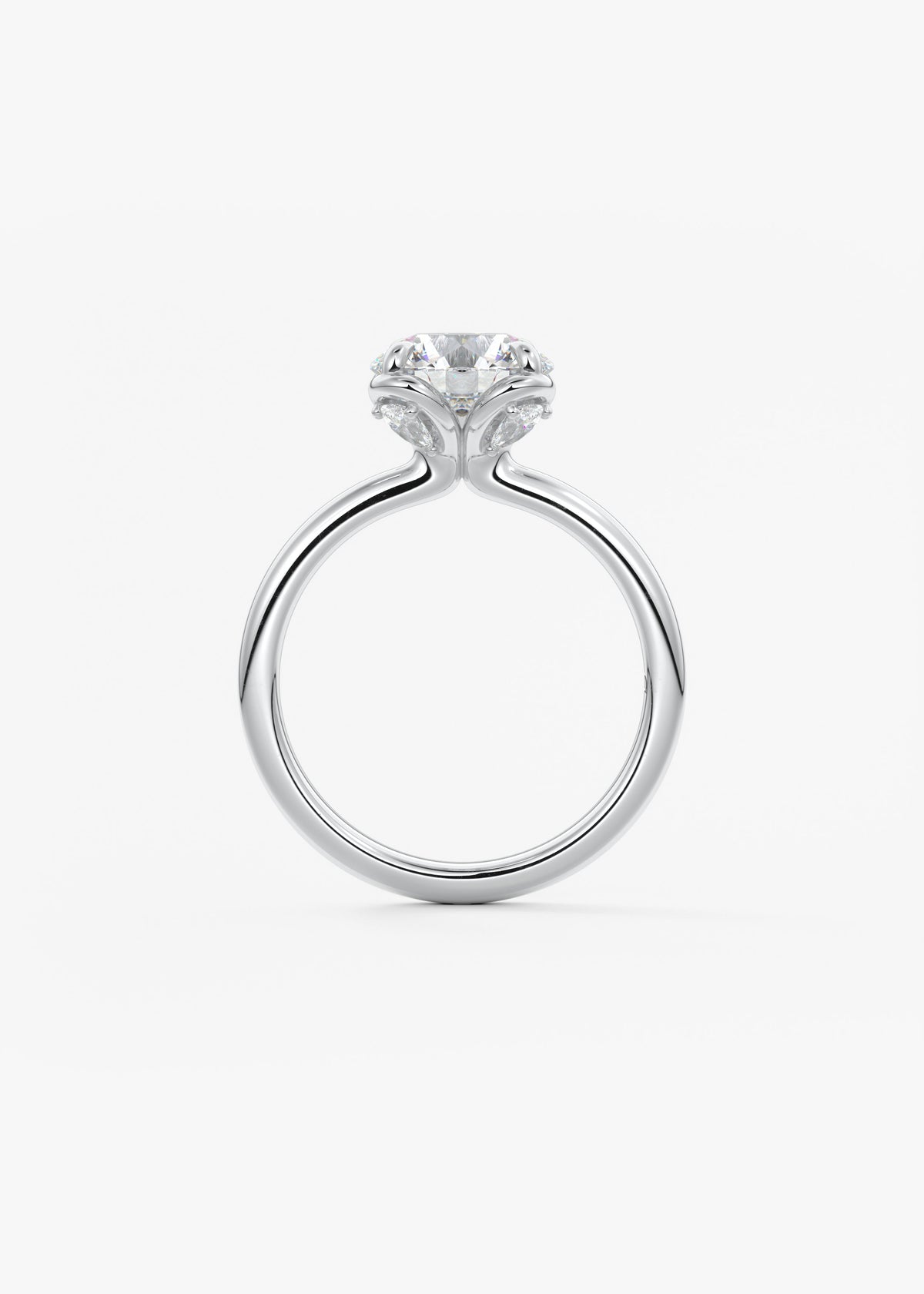Round Multi Stones Lab Grown Diamond Engagement Ring