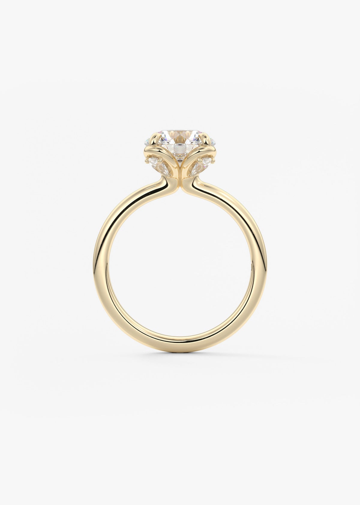 Round Multi Stones Lab Grown Diamond Engagement Ring