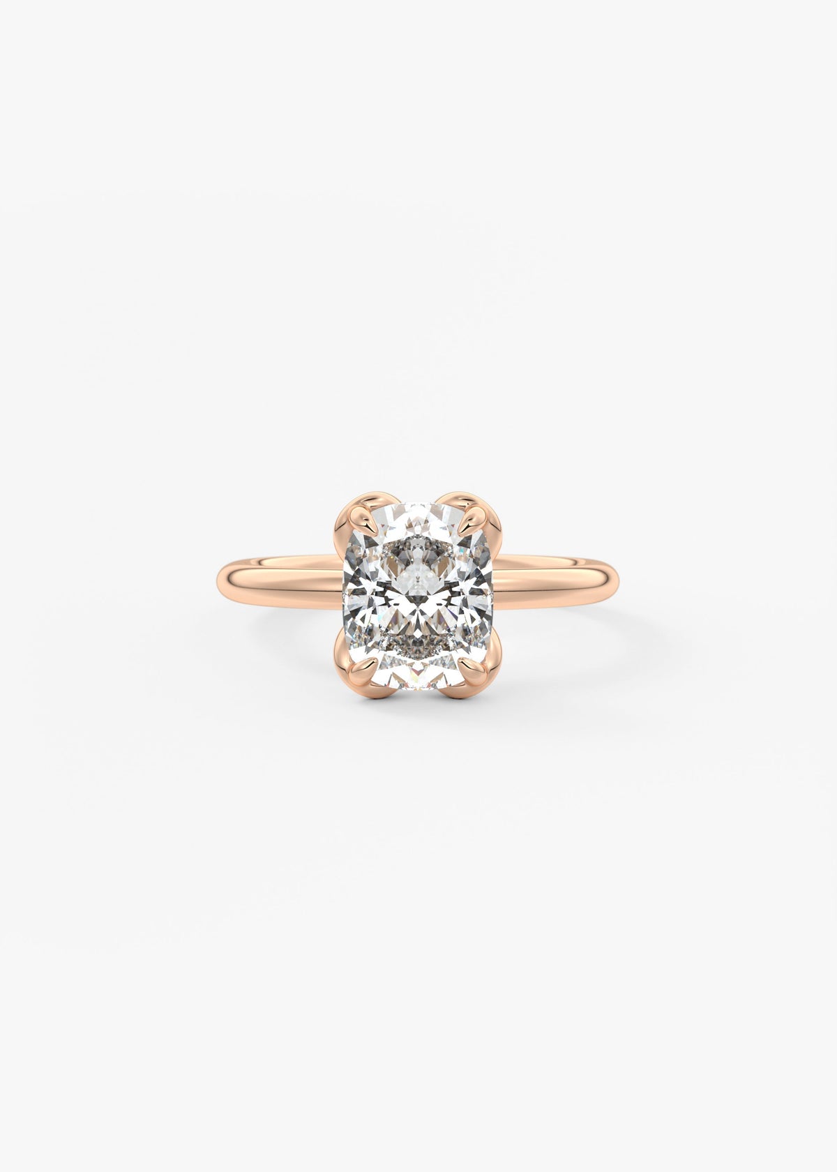 Elongated Cushion Multi Stones Lab Grown Diamond Engagement Ring
