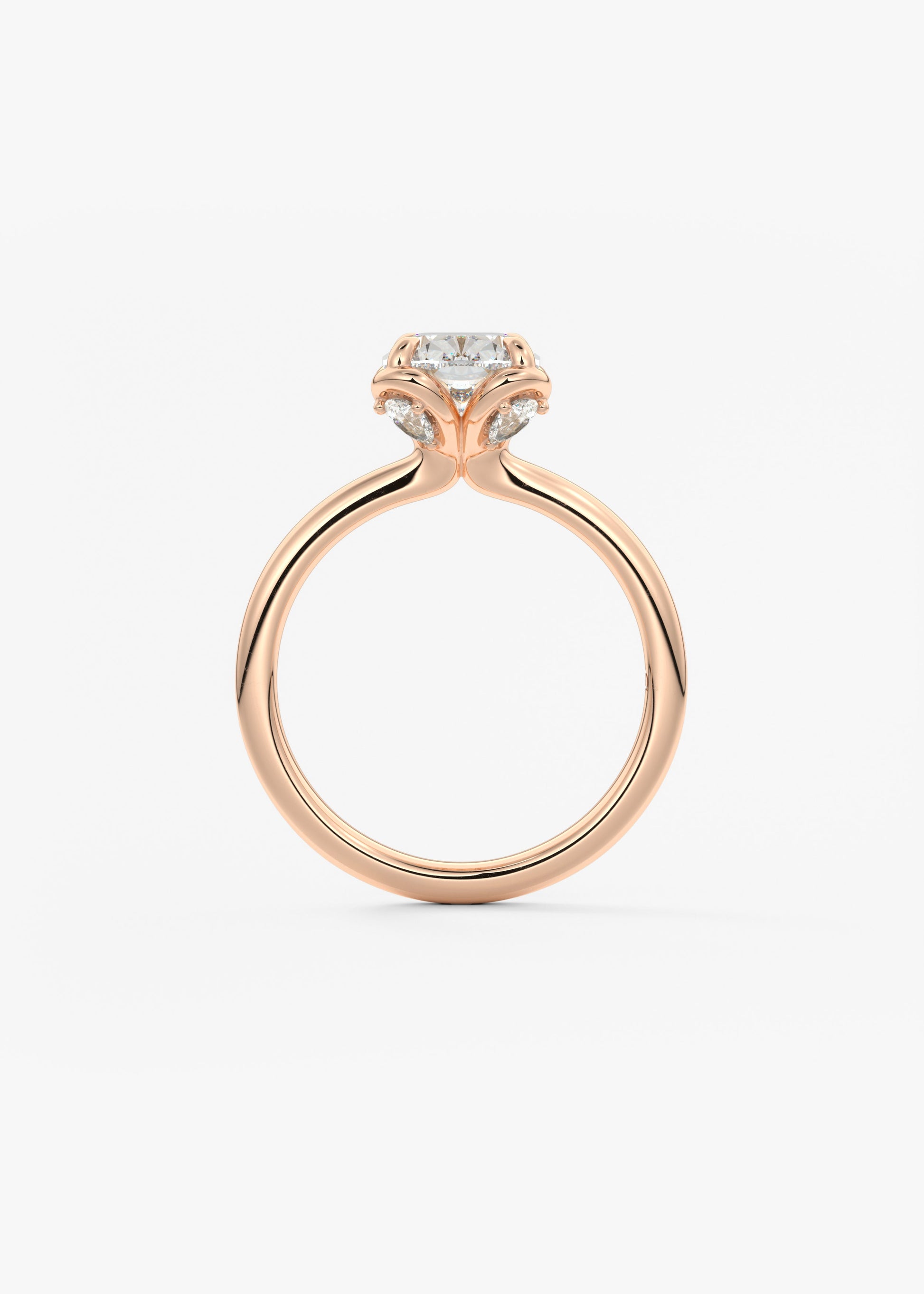 Elongated Cushion Multi Stones Lab Grown Diamond Engagement Ring