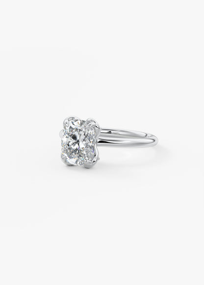 Elongated Cushion Multi Stones Lab Grown Diamond Engagement Ring