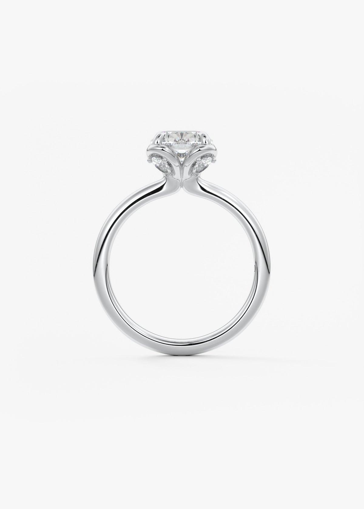 Elongated Cushion Multi Stones Lab Grown Diamond Engagement Ring