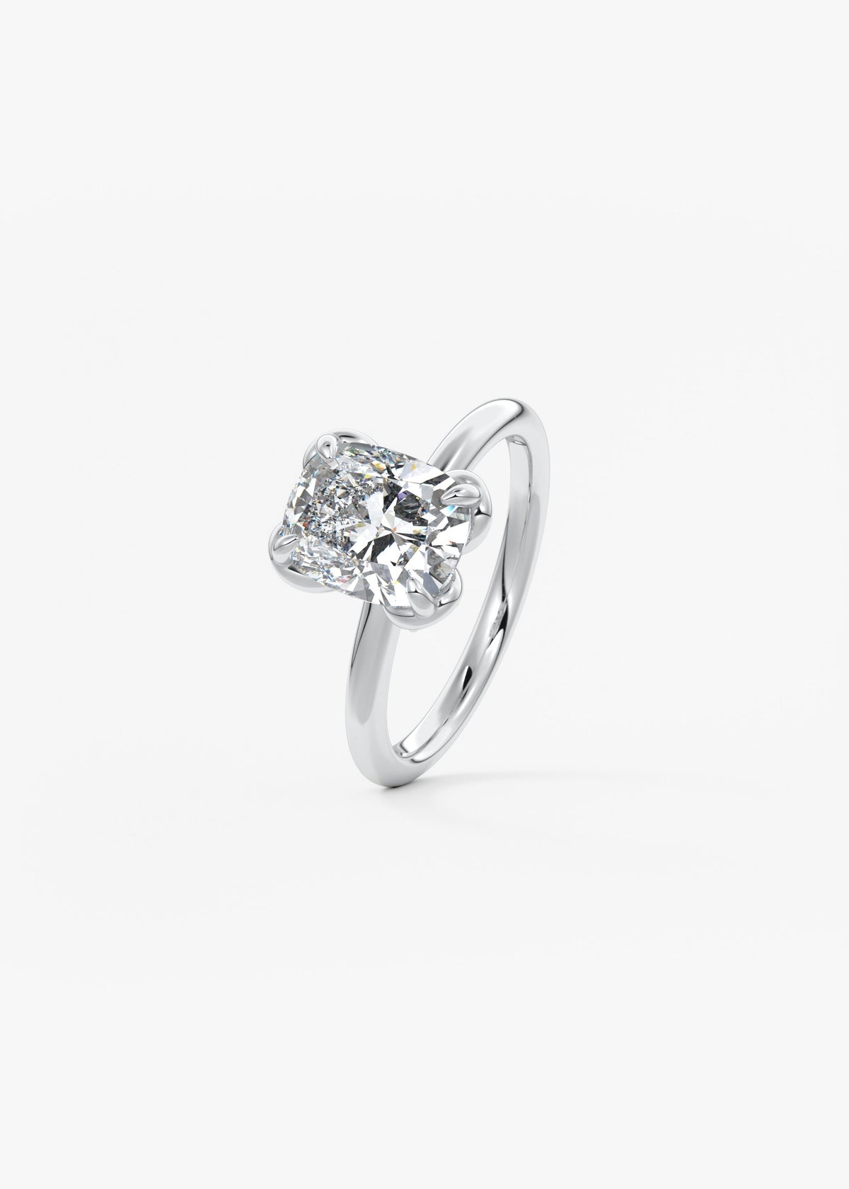 Elongated Cushion Multi Stones Lab Grown Diamond Engagement Ring