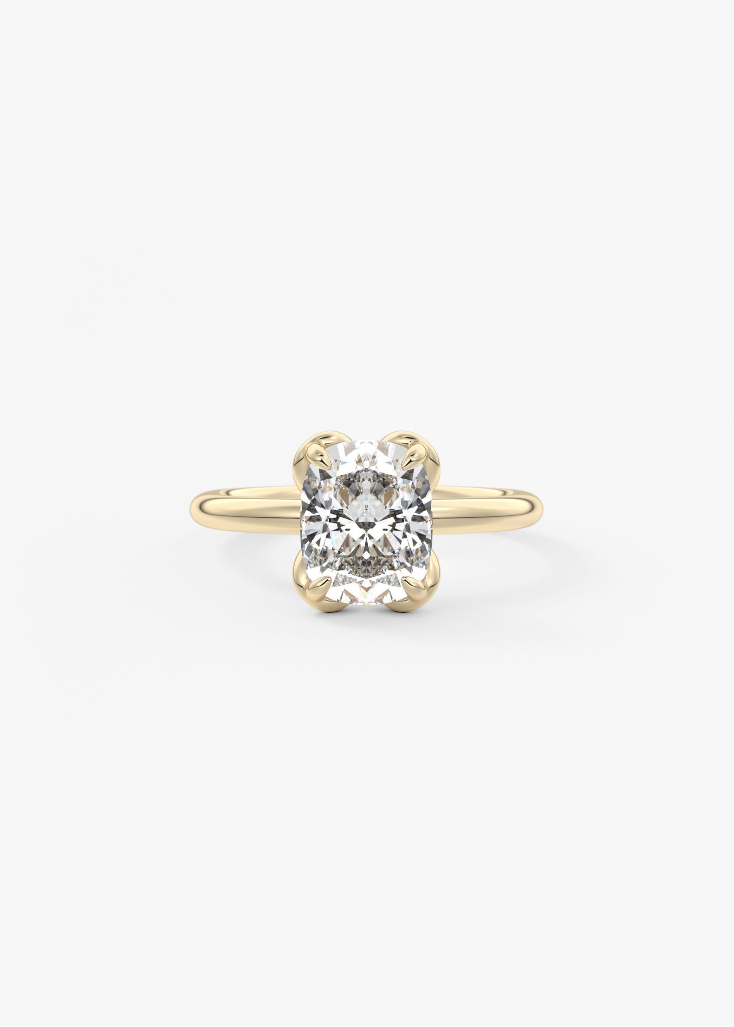 Elongated Cushion Multi Stones Lab Grown Diamond Engagement Ring
