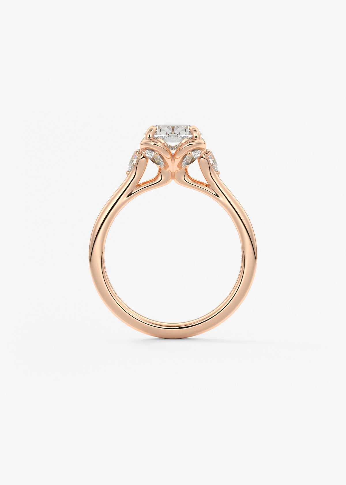 Elongated Cushion Cluster Lab Grown Diamond Engagement Ring