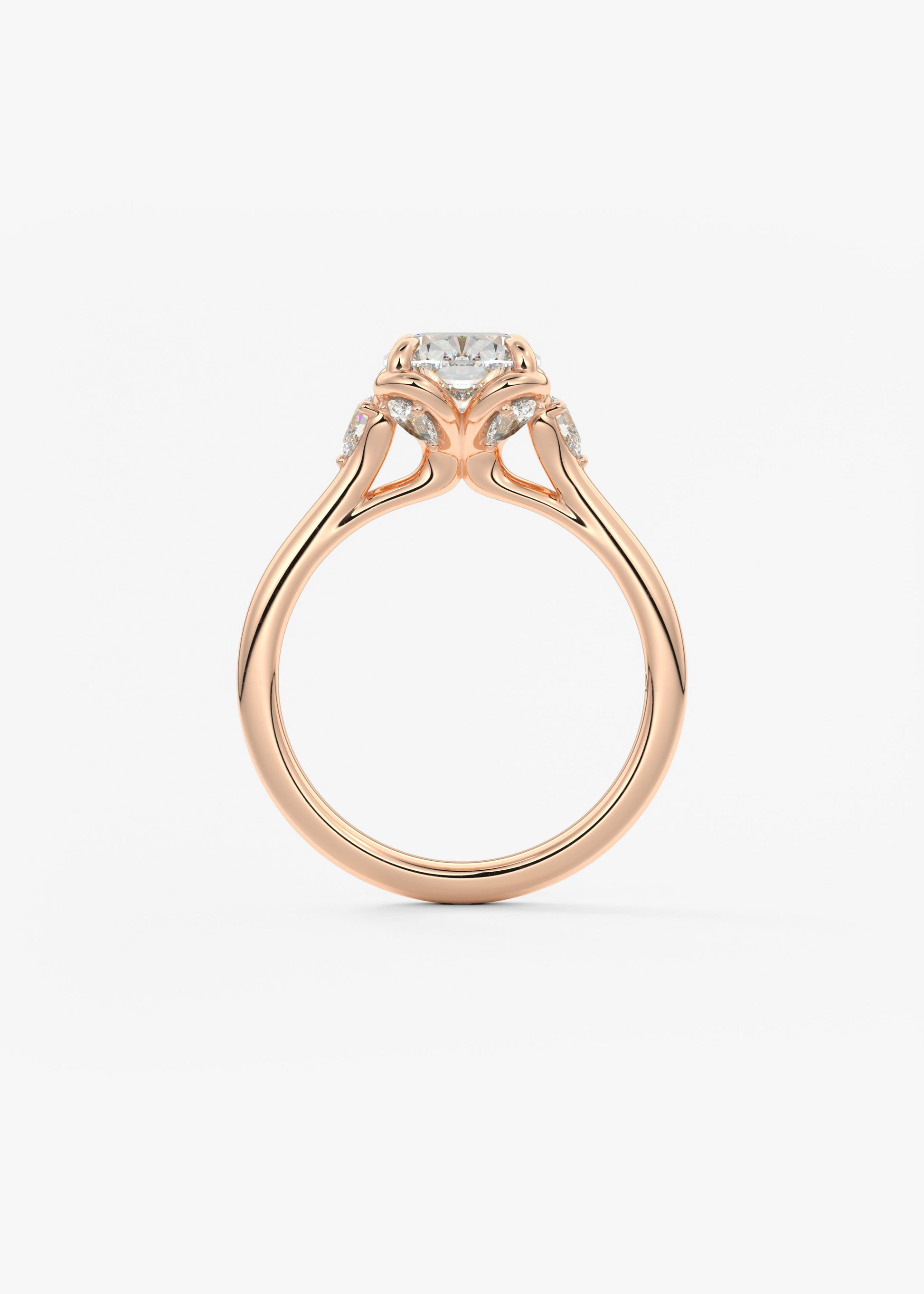 Elongated Cushion Cluster Lab Grown Diamond Engagement Ring