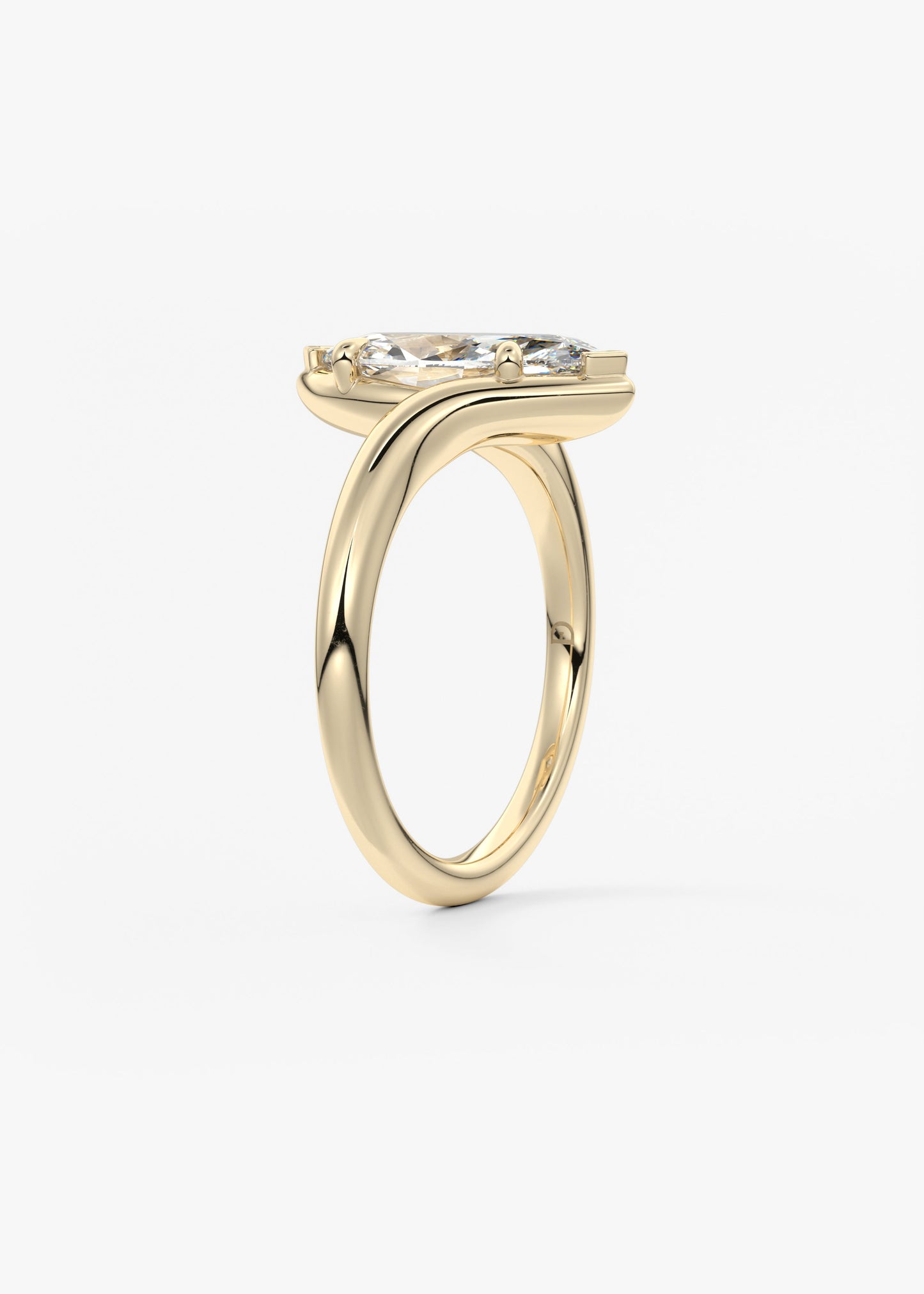 Marquise Swirl Lab Grown Diamond Engagement Ring