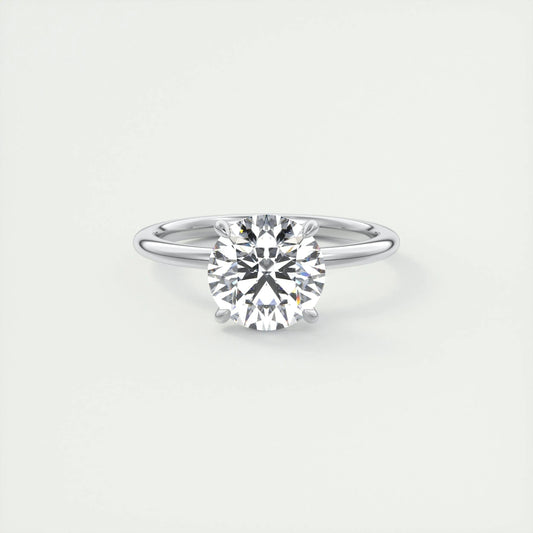 2 CT Round Solitaire Lab Grown Diamond Engagement Ring