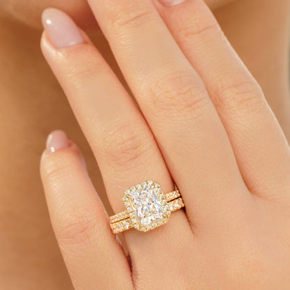 1.5 CT Round Pave Lab Grown Diamond Engagement Ring