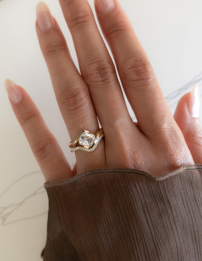 1.5 CT Asscher Cut Lab Grown Diamond Solitaire Engagement Ring