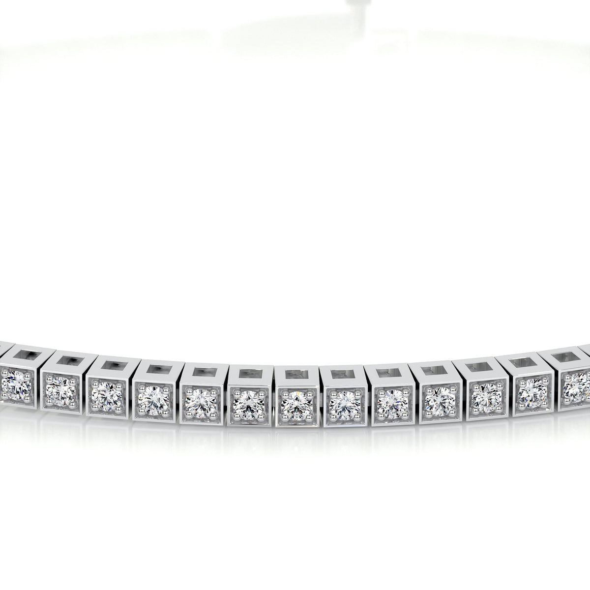 1 TCW Round Lab Grown Diamond Tennis Bracelet