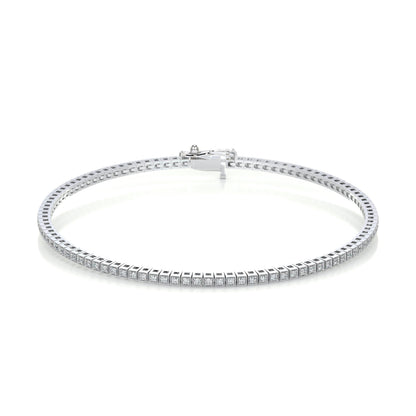 2 TCW Round Lab Grown Diamond Tennis Bracelet